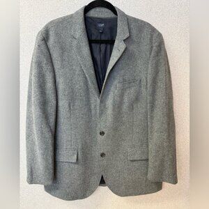 J. Crew Men Size 44R Tweed Ludlow Wool Gray‎ 2 Button Sport Coat Blazer